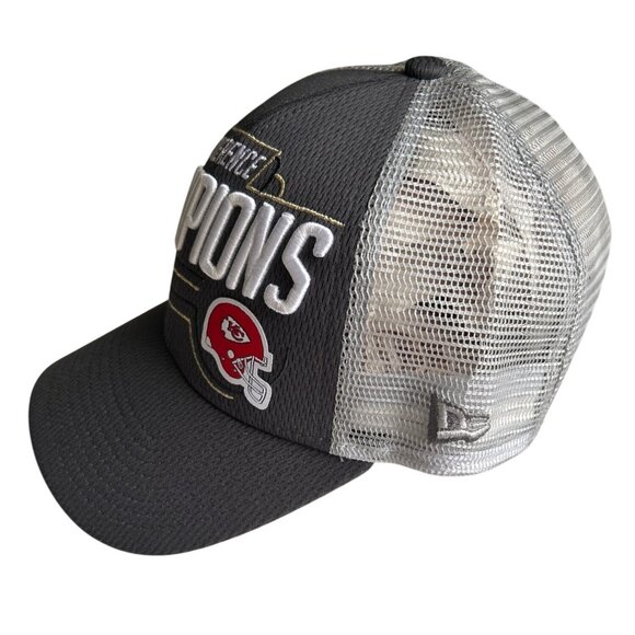 Kansas City Chiefs LIV Conference Champions New Era 9FORTY Gray Snapback Hat - Picture 2 of 7